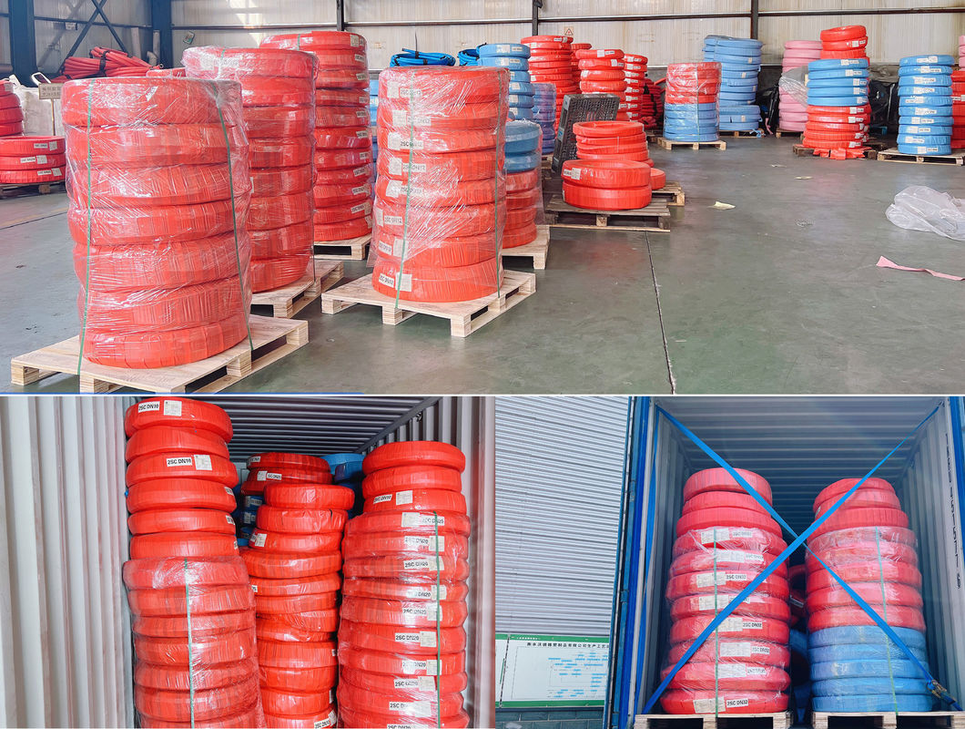 最高品質 EN853 SAE 100 R6 オイル 空気 水 水力管 R6 繊維ゴム管