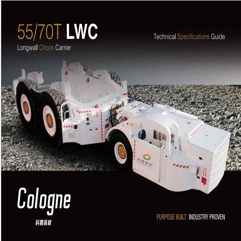 55/70T LWC ロングウォール・チョックキャリア 10 Km/Hr 20 Km/Hr 炭鉱地下作業用