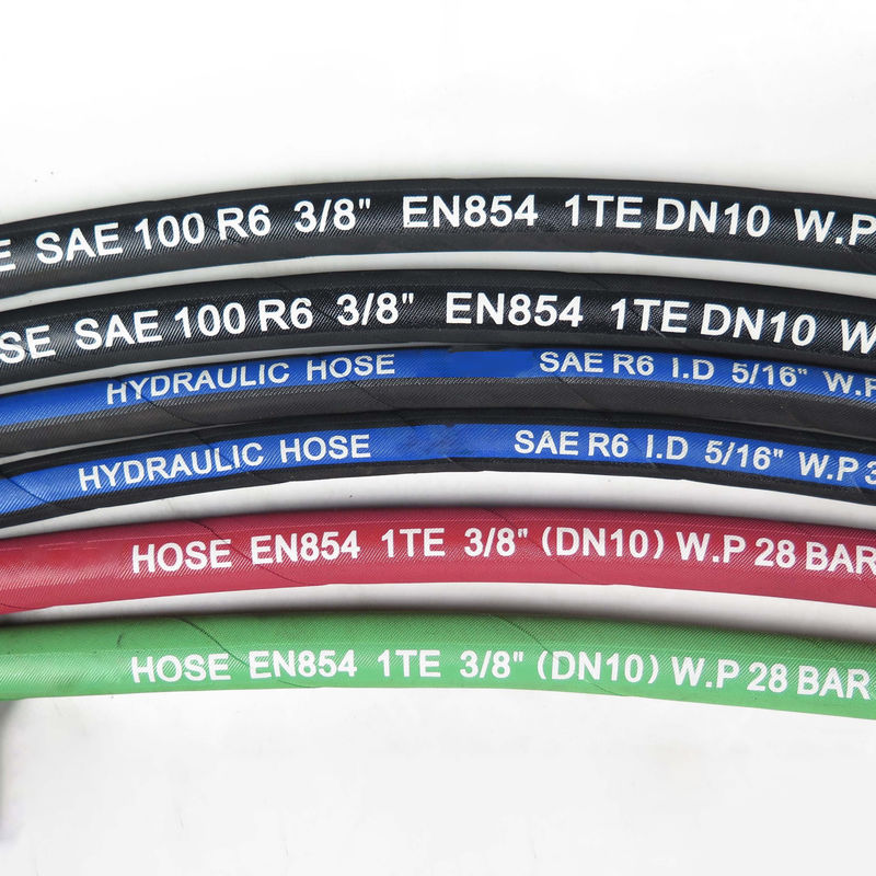 最高品質 EN853 SAE 100 R6 オイル 空気 水 水力管 R6 繊維ゴム管