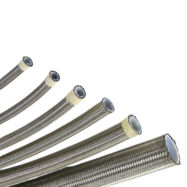 鉄鋼 柔軟 編み込み 管管 パイプ 燃料 オイル ホース ライン のための PTFE メタル ホース